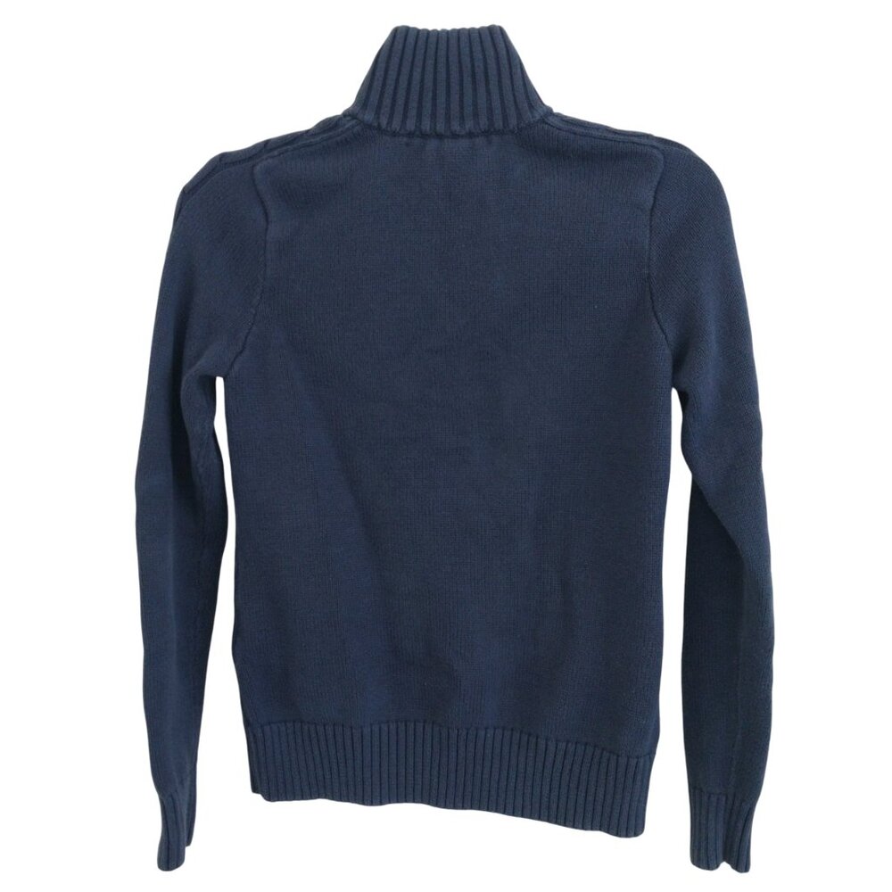 Ralph Lauren Sport Women’s Medium Navy Blue Long Sleeve Full Zip Fitted Sweater - Picture 3 of 11